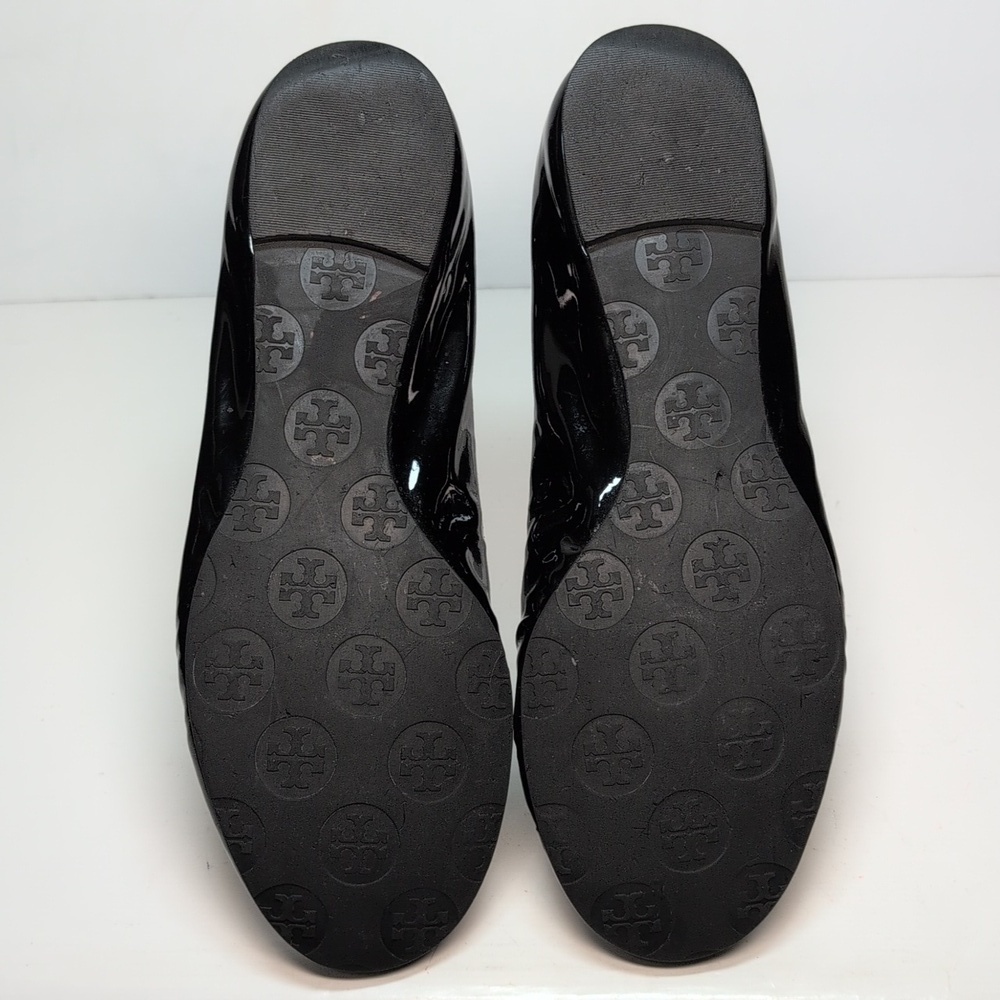 Tory Burch Minnie slip on leather glossy ballerina flats woman's size 7 - Picture 11 of 16